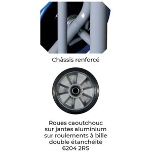 Diable acier 350 kg spécial transporteur