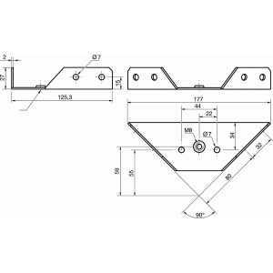 Ferrure de fixation pour pieds de lit M8 - LUDMANN