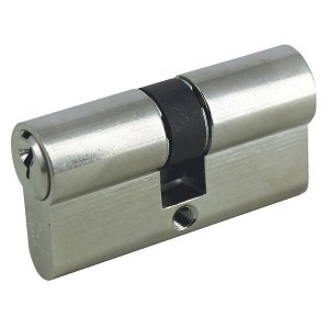 Cylindre double de sûreté - Profil européen varié en laiton nickelé