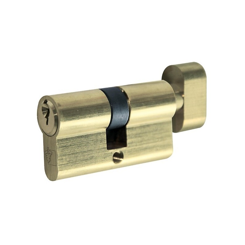 Cylindre double de sûreté en laiton nickelé