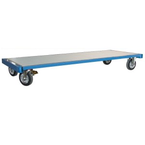 Plateau industriel pour charges lourdes 2000 x 1000 mm roues losange 1200 kg