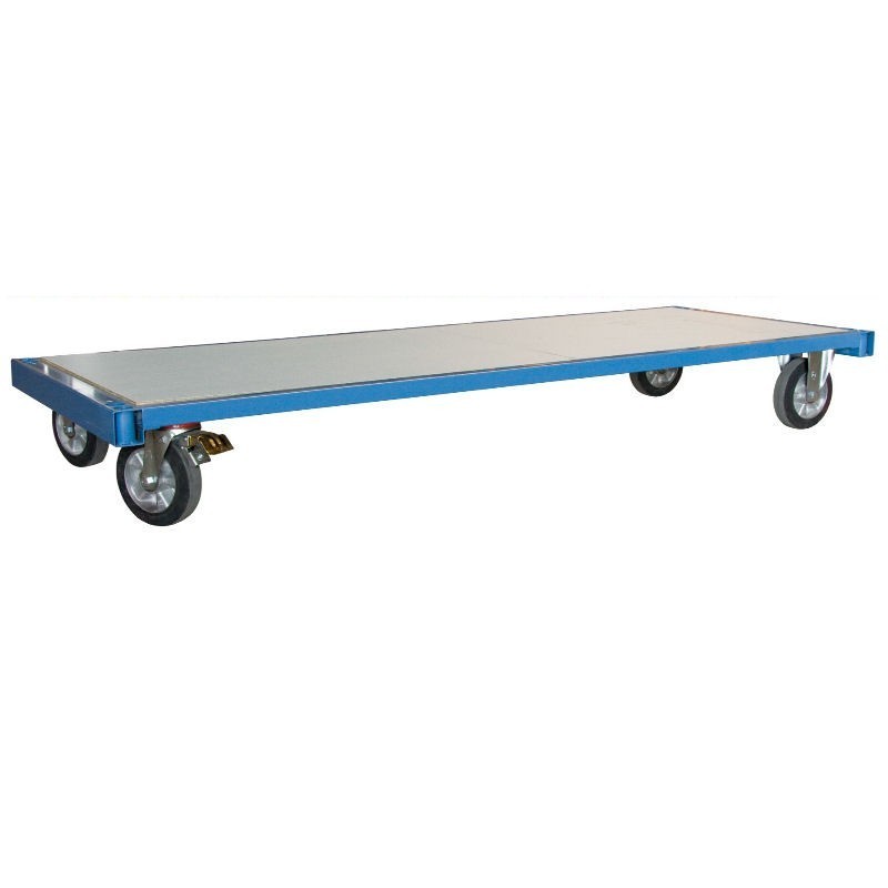Plateau industriel pour charges lourdes 2000 x 1000 mm roues losange 1200 kg