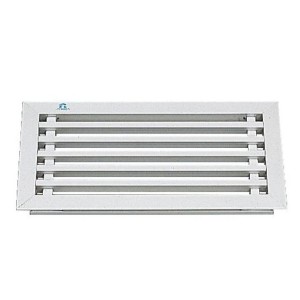 Grille cache-radiateur 394 aluminium anodisé naturel entretoise longueur 200mm - RENSON
