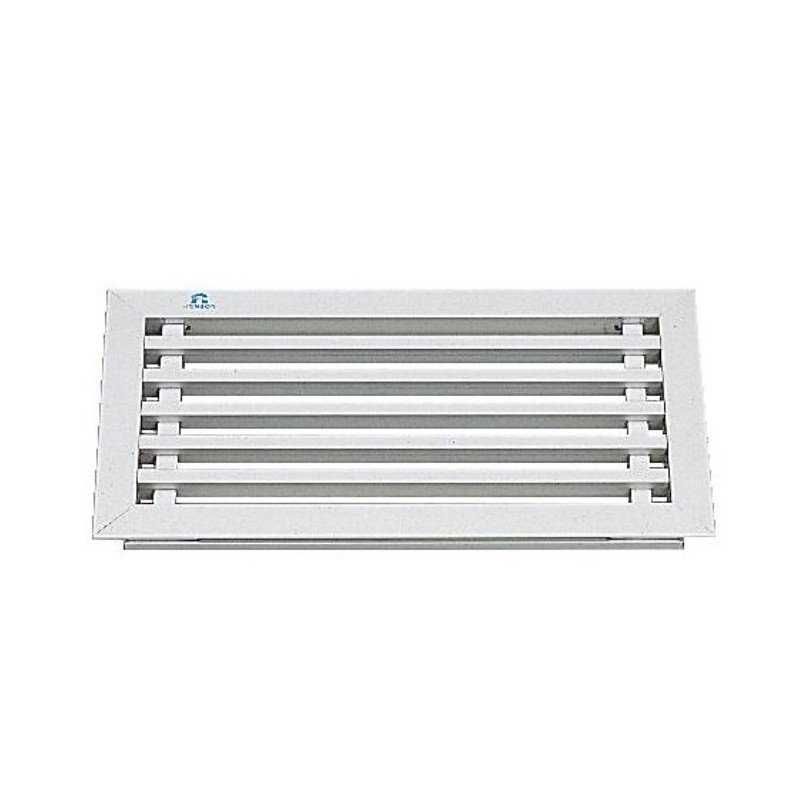 Grille cache-radiateur 394 aluminium anodisé naturel entretoise longueur 200mm - RENSON