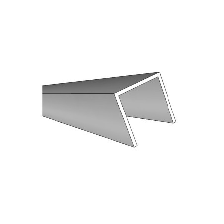 Profil U aluminium 20x20x20x1,3 mm satiné argent longueur 3 m - Atrius