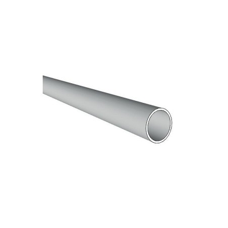 Tube rond aluminium satiné argent longueur 3 m