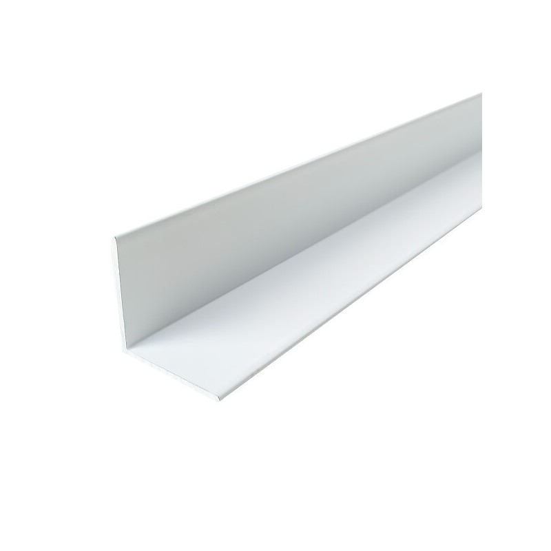 Cornière Aluminium égale laqué blanc RAL 9016 longueur 4 m - Atrius