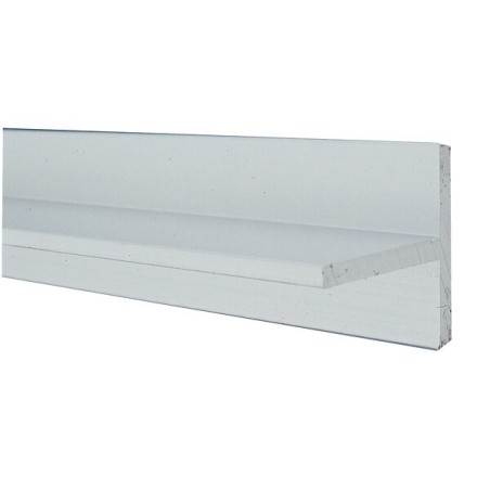 Profil T aluminium argent satiné longueur 4m 20x20x1,5mm