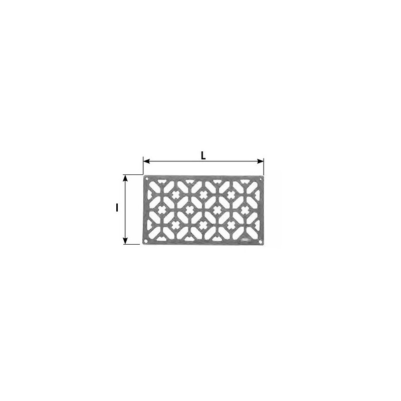 Grille ventilation rectangulaire en fonte - TORBEL