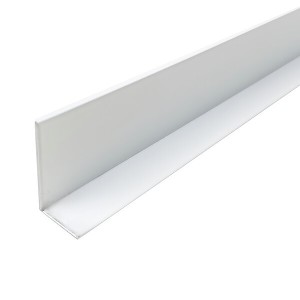 Cornière Aluminium inégale laqué blanc RAL 9016 épaisseur 1,3 mm - Atrius