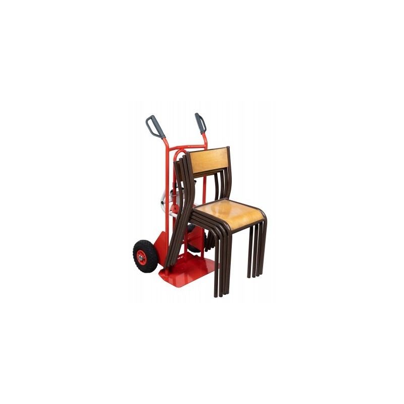 Diable porte chaises 250 kg roues gonflables