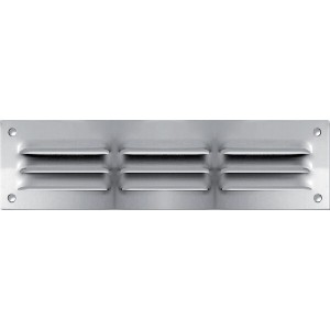 Grille de ventilation à persiennes aluminium anodisé