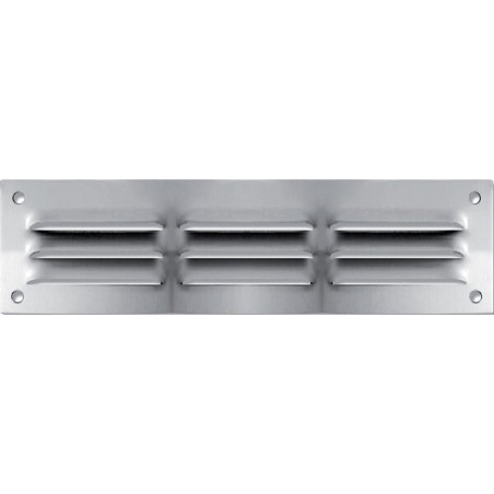 Grille de ventilation à persiennes aluminium anodisé