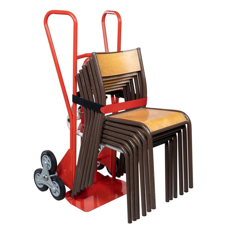 Diable porte chaises 250 kg avec roues escalier