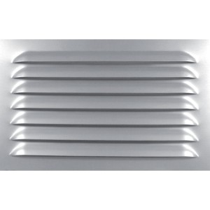 Grille 400x250 mm  en aluminium anodisé non percée sans moustiquaire