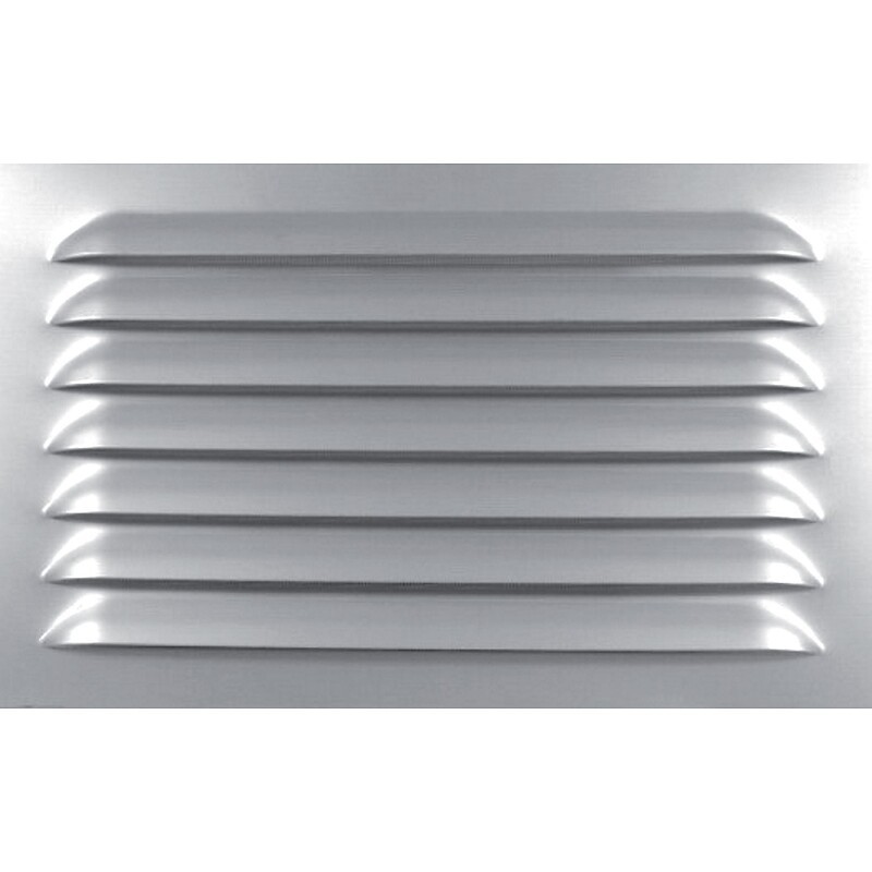 Grille 400x250 mm  en aluminium anodisé non percée sans moustiquaire