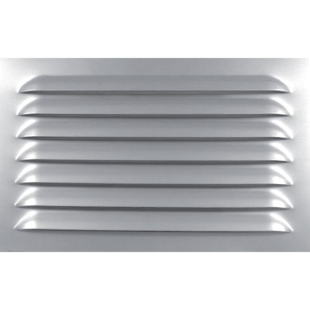 Grille 400x250 mm  en aluminium anodisé non percée sans moustiquaire