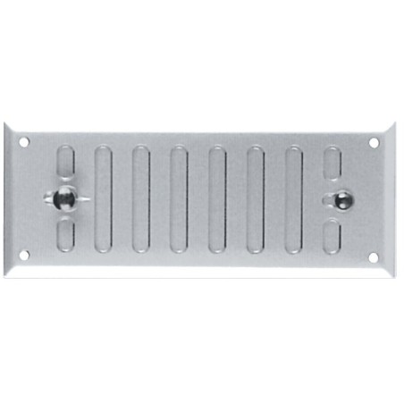 Grille d'aération plate métallique réglable 175 x 70 mm