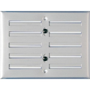 Grille d'aération plate métallique réglable 130 x 168 mm
