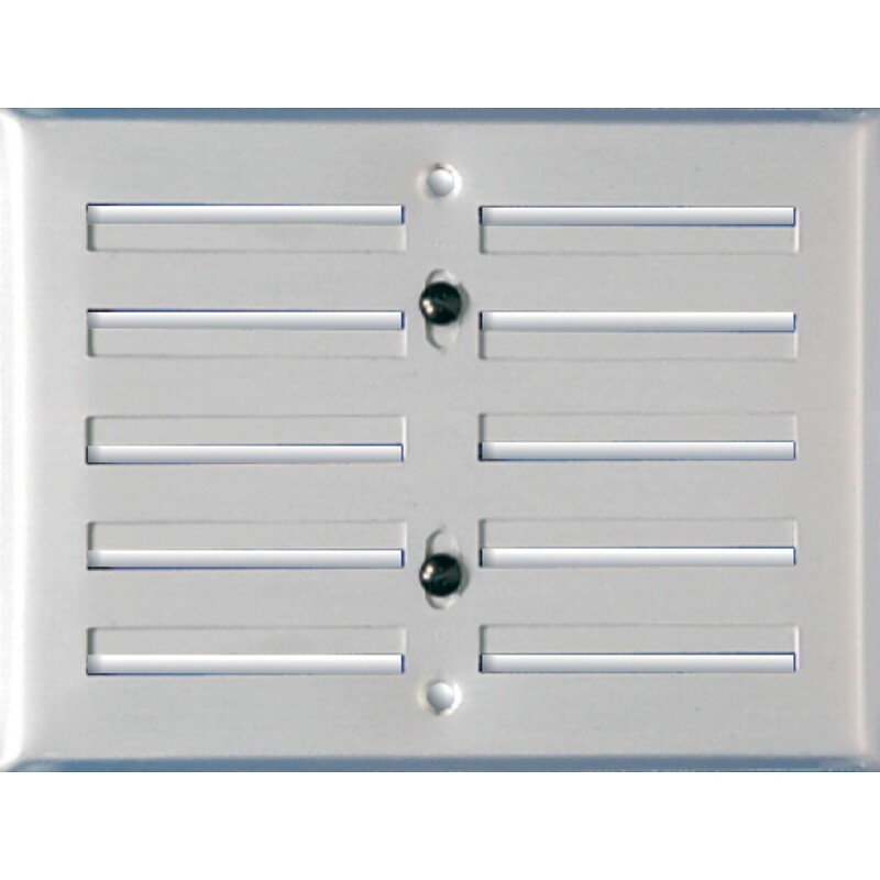 Grille d'aération plate métallique réglable 130 x 168 mm