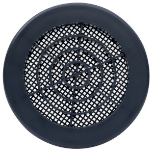 Grille ronde à clipser avec moustiquaire finition anthracite