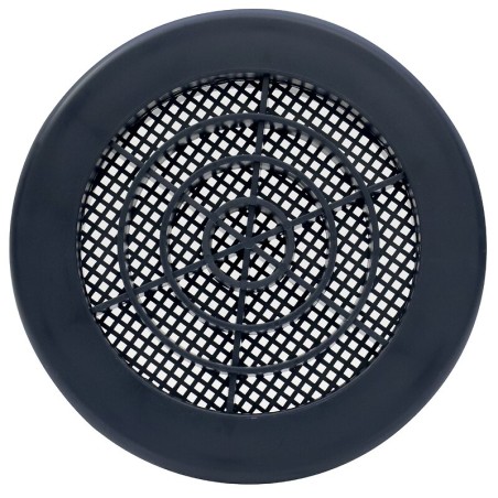 Grille ronde à clipser avec moustiquaire finition anthracite