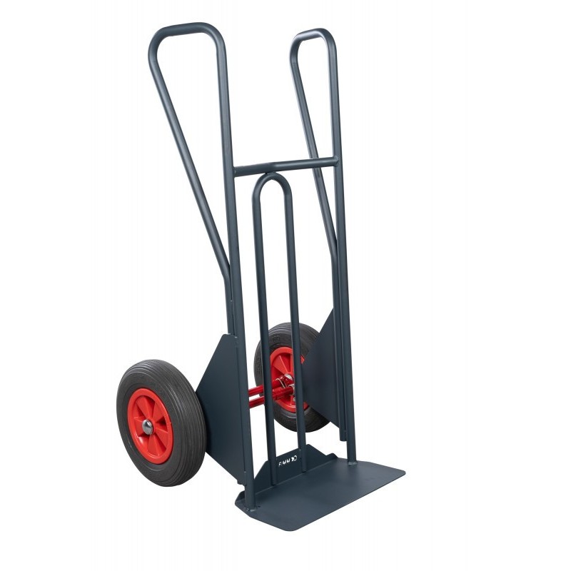 Diable à poignées fermées 350 kg roues increvables