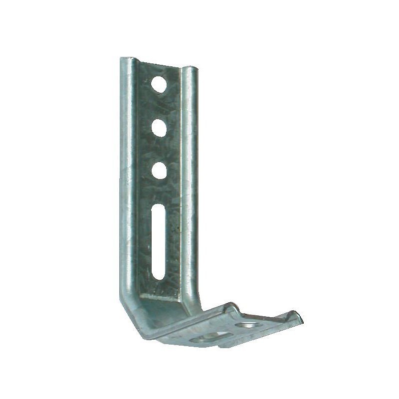 Lot 50 Équerres d'assemblage nervurées acier galvanisé à pan coupé