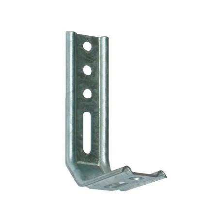 Lot 50 Équerres d'assemblage nervurées acier galvanisé à pan coupé