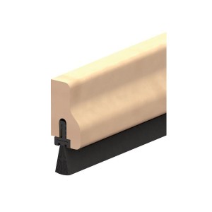 Profil de bas de porte en hêtre naturel avec brosse en 1 ml - ELLEN