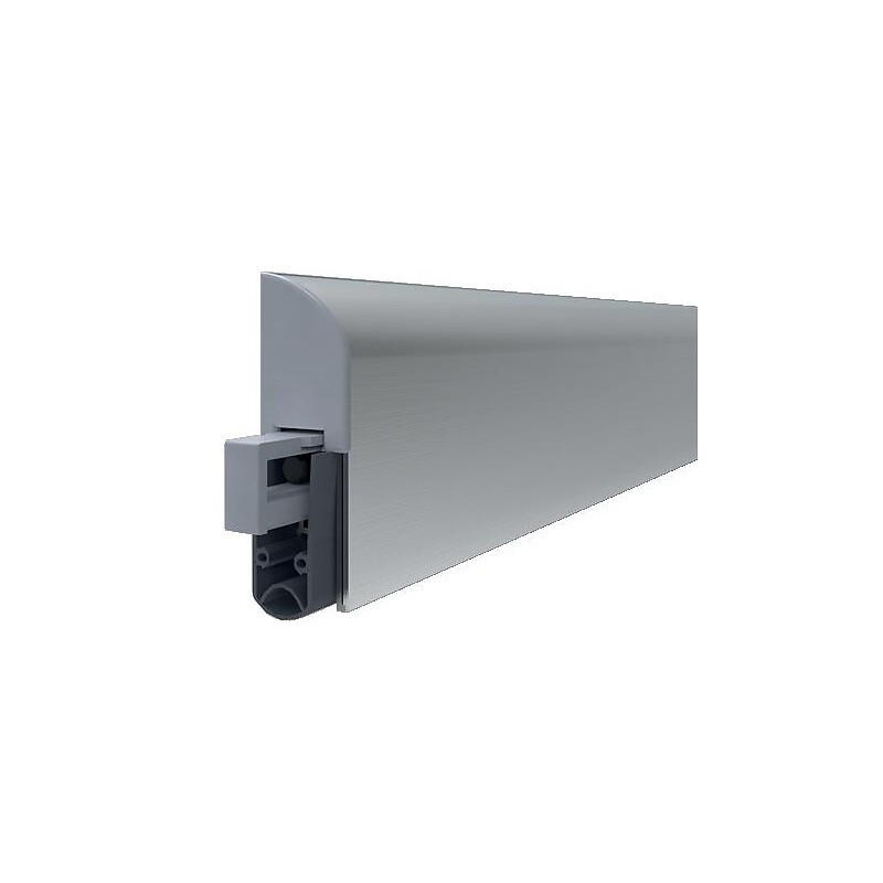 Plinthes pose en applique pour porte en bois et métal finition argent