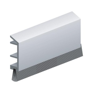 Plinthe en applique à brosse spéciale baie coulissantes type PDS – B coloris blanc - ELLEN