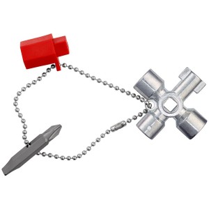 Clé universelle pour armoires de commande pour toutes les armoires et systèmes de fermeture standards - KNIPEX