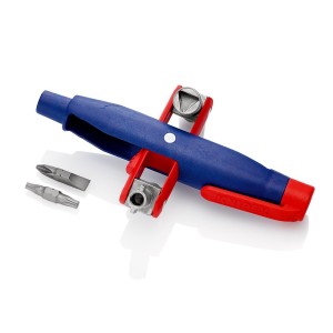 Clé forme stylo pour armoires de commande et systèmes de fermeture type batteuse avec embouts de vissage - KNIPEX