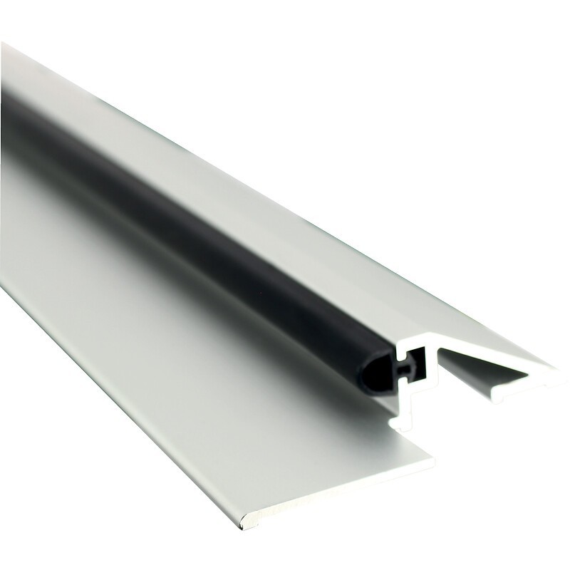 Seuil de porte à la suisse prédécoupé en aluminium finition acier avec joint