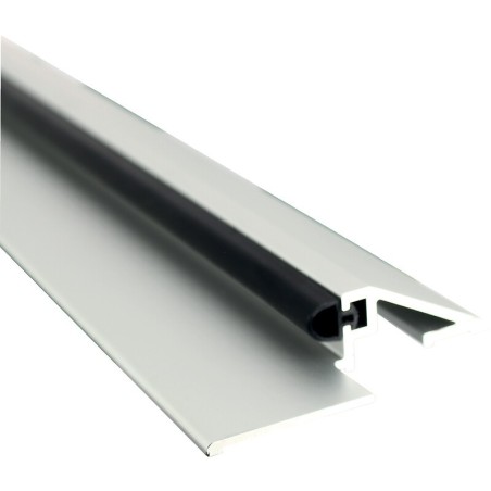 Seuil de porte à la suisse prédécoupé en aluminium finition acier avec joint
