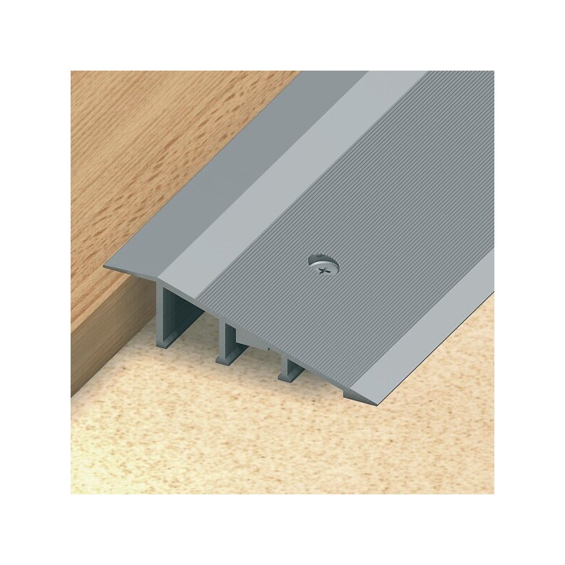 Rampe d'accès à visser en aluminium brut pour épaisseur 25 mm