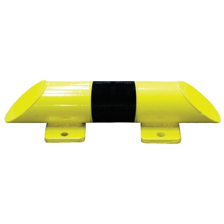 Butée de protection avec platine Park acier jaune et noir hauteur 86 mm - VISO