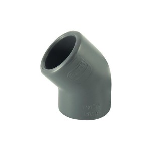 Coude PVC pression 45° Femelle femelle