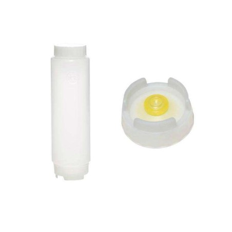 Bouteille souple 473 ml membrane medium avec couvercle à vis blanc