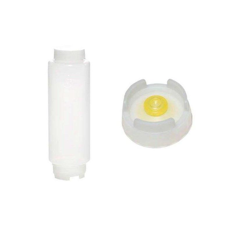 Bouteille souple 592 ml membrane medium avec couvercle à vis blanc