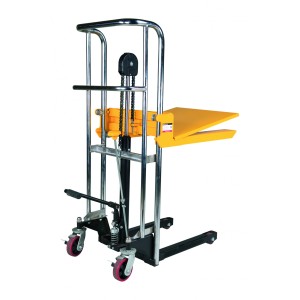 Mini gerbeur manuel idéal artisans avec levée de 850 à 1500 mm