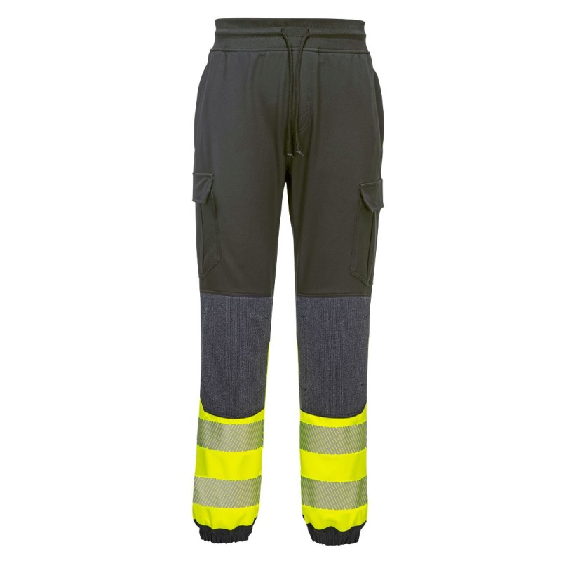 Jogging PW3 Haute Visibilité Flexi classe 1 Noir/jaune - KX341