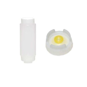 Bouteille souple 355 ml membrane medium avec couvercle à vis blanc