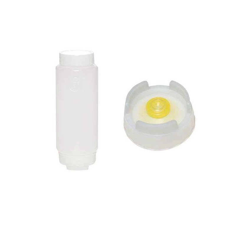 Bouteille souple 355 ml membrane medium avec couvercle à vis blanc