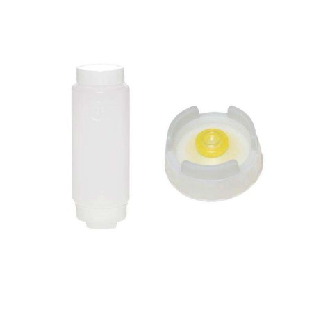 Bouteille souple 355 ml membrane medium avec couvercle à vis blanc
