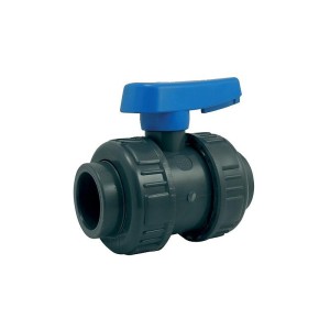 Vanne à sphère double union à visser