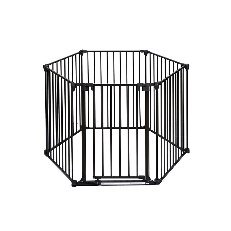 Barrière pare feu 6 pans pour cheminée et poêle à bois