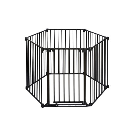 Barrière pare feu 6 pans pour cheminée et poêle à bois