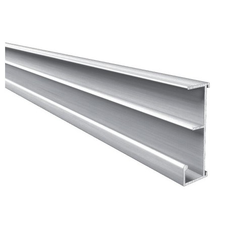 Profil de dossiers suspendus, en aluminium anodisé argent montage à clipper 4 m - Atrius